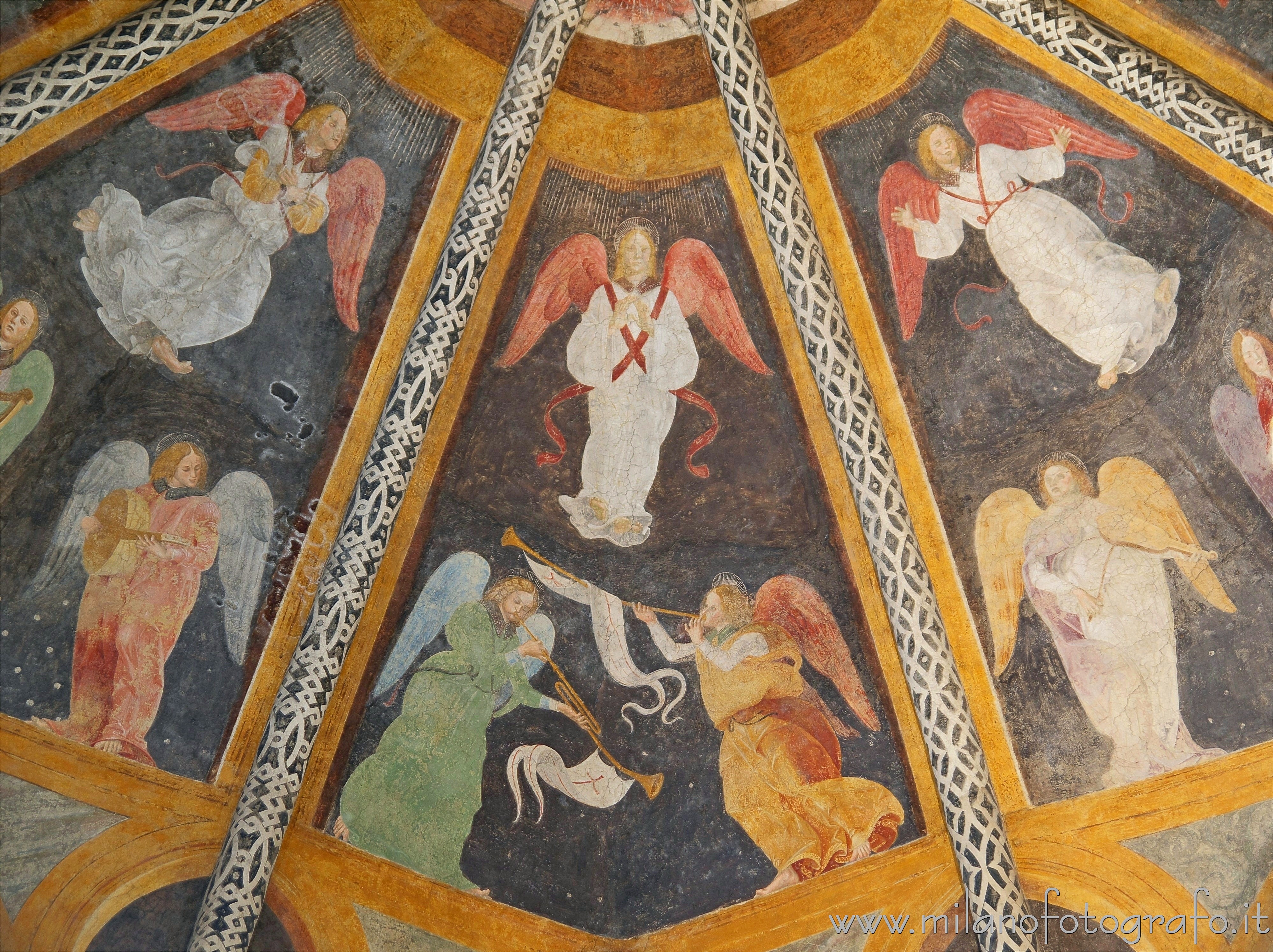 Milan (Italy) - Angels on the vault of the Grifi Chapel in the Church of San Pietro in Gessate